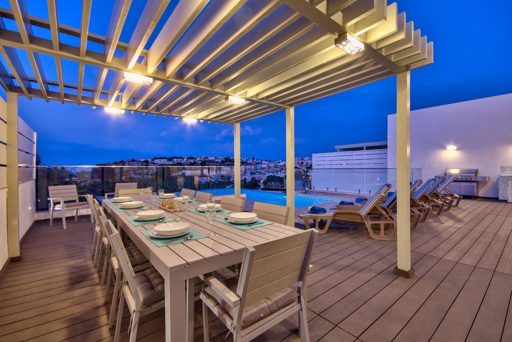 Villa Gaia - Sunset Views, Indoor Heated Pool, Sauna And Games Room Mellieħa Exteriér fotografie